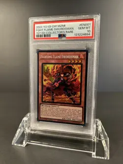 Yugioh Fighting Flame Swordsman MZMI - EN001 Collectors Rare 1st Edition PSA 10 - Image 1