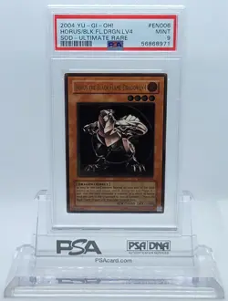 2004 YUGIOH SOD-EN006 HORUS BLACK FLAME DRAGON LV4 ULTIMATE PSA 9 MINT #56868971 - Image 1