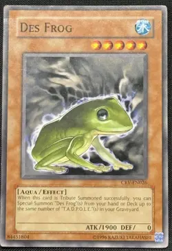 Yugioh Des Frog Unlimited Edition Common CRV-EN026 LP - Image 1
