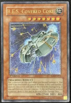 Yugioh B.E.S. Covered Core 1st Edition Ultimate Rare SOI-EN013 LP - Image 1