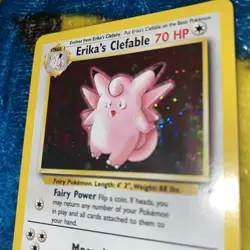 Pokemon TCG Erika's Clefable Gym Heroes Holo Rare Card 3/132 NM - Image 4