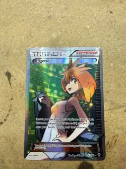 Pokemon TCG Brigette Holo Full Art Ultra Rare Trainer Card Breakthrough 161/162 - Image 1