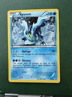 Pokemon Kyurem BW44 Promo Holo Basic Dragon 130HP Outrage Black & White TCG Card - Image 1