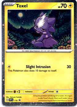 Pokemon TCG Toxel SVP 119 Black Star Promo Cards Holo Rare Near Mint - Image 1