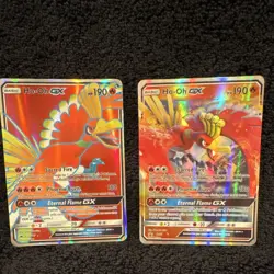 Pokemon Ho-Oh GX Shining Legends Holo Lot 2 Cards TCG English - Image 1