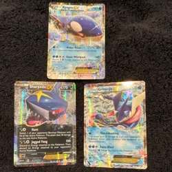 Pokemon Kyogre EX, Sharpedo EX, Greninja EX XY Holo Card Lot 3 Cards English - Image 1