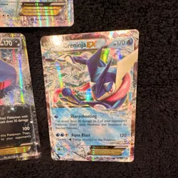 Pokemon Kyogre EX, Sharpedo EX, Greninja EX XY Holo Card Lot 3 Cards English - Image 2