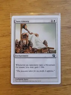 Sanctimony - Eighth Edition - MTG Magic - Uncommon - White Enchant - Image 1