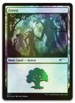 Forest (572) #572 (Foil) (LP) Secret Lair Drop SLD Magic MTG - Image 1