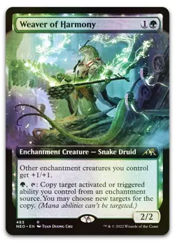 Weaver of Harmony (Extended Art) #483 (Foil) NM Kamigawa Neon Dynasty Magic MTG - Image 1