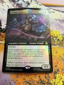 Savanti Romero, Time's Exile - Foil Extended Art TMT NM MTG - Image 1