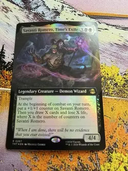 Savanti Romero, Time's Exile - Foil Extended Art TMT NM MTG - Image 2