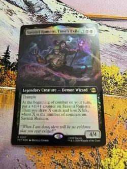 Savanti Romero, Time's Exile - Foil Extended Art TMT NM MTG - Image 4