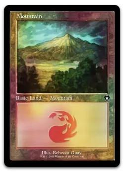 Mountain (447) (Retro Frame) #447 (Foil) (NM) Commander Masters CMM Magic MTG - Image 1
