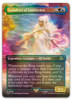 Galadriel of Lothlorien (Borderless) #446 (Foil) LP Lord of the Rings Magic MTG - Image 1