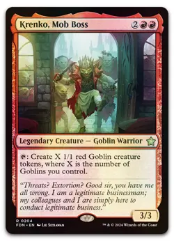 Krenko, Mob Boss #204 (Foil) (LP) Foundations FDN Magic MTG - Image 1