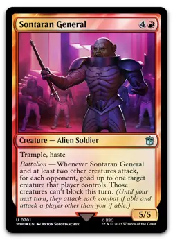 Sontaran General (Surge Foil) #701 (LP) Doctor Who WHO Magic MTG - Image 1