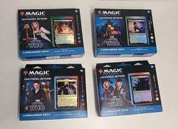 Magic The Gathering Doctor Who Set of All 4 Commander Decks Complete - Image 1