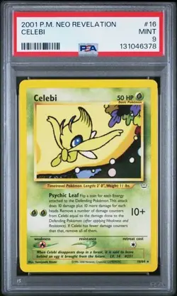 2001 Pokemon Neo Revelation Celebi #16 Graded PSA 9 MINT - Image 1