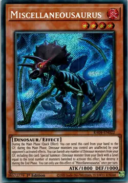 Yugioh Miscellaneousaurus (Secret Rare) RA04-EN022 1st Edition Secret Rare NM - Image 1