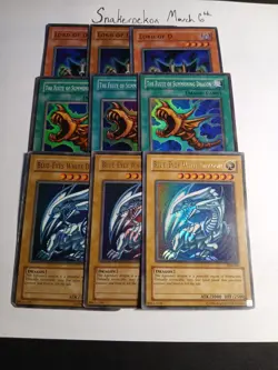 Starter Deck Kaiba Blue-eyes Lot (Unlimited/damaged)[First Blue-eyes is NM ~20$] - Image 1