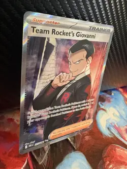 Pokemon TCG Team Rocket’s Giovanni 225/182 Full Art Trainer NM - Image 3