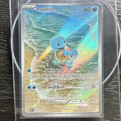 Pokemon Squirtle 170/165 Illustration Rare Holo Scarlet & Violet 151 TCG - Image 1