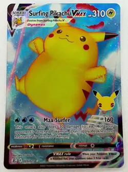 Surfing Pikachu VMAX 009/025 - Celebrations 25th Anniversary - Pokemon TCG - NM - Image 1