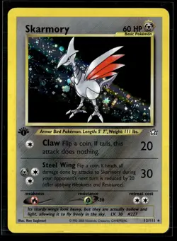 Skarmory 2000 Pokemon Neo Genesis Near Mint+ 1st Edition #13 - Image 1