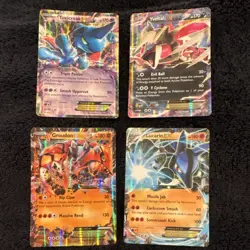 Pokemon Toxicroak EX, Yveltal EX, Groudon EX, Lucario EX XY Holo 4 TCG English - Image 1