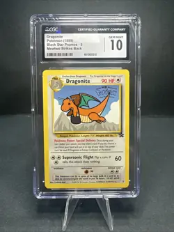 DRAGONITE 1999 POKEMON BLACK STAR PROMOS THE FIRST MOVIE #5 CGC 10 - Image 1
