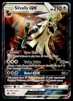 Pokemon TCG SM Promos #SM91 Silvally GX Holo DMG - Image 1