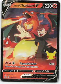 Lance's Charizard V - SWSH133 Promo Holo SWSH Sword & Shield NM Pokemon - Image 1