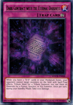 Dark Contract with the Eternal Darkness MACR-EN068 Yu-Gi-Oh Unlimited Light Play - Image 1