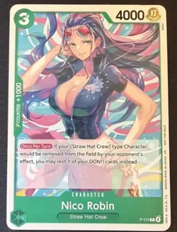 4x Nico Robin (Heroines Battle Pack) P-111 One Piece Promotion Cards NM - Image 1