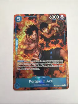Portgas D. Ace One Piece OP08-052 TR Treasure Rare Alternative Art Royal Blood - Image 1