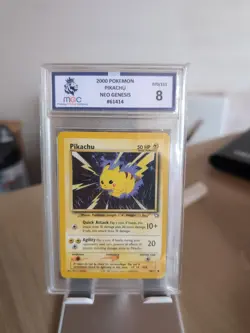 Pikachu 70/111 Neo Genesis Regular MGC 8 Graded Pokemon Card - Image 1