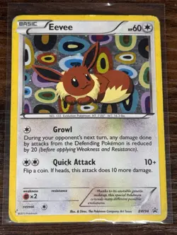 Pokemon TCG Eevee BW94 Black & White Promo Holo Card Heavily Played - Image 1