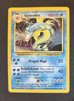 Pokemon Gyarados Holo Card 6/102 Base Set Unlimited LP - Image 1