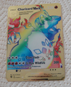 Rainbow Charizard VMAX - Gold Metal Pokemon Card HP330 - Image 5