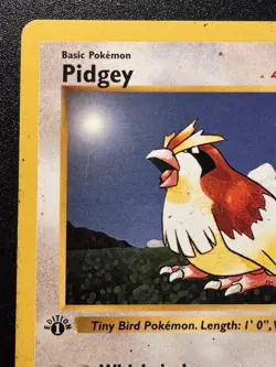 1st Edition Shadowless Pidgey 57/102 Base Set Pokemon Card Rare HP - Image 3