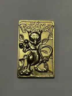 1999 Burger King Limited Edition Pokemon Trading Card 23K Gold Plated Mewtwo - Image 1