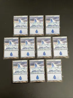 Magic: the Gathering Snow-Covered Island x10 MP-HP Coldsnap - Image 1