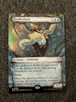 Magic The Gathering MTG - Sunderflock (Showcase) Foil - Lorwyn Eclipsed - Image 1