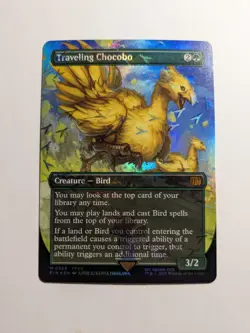 Traveling Chocobo Borderless Chocobo Track Foil Final Fantasy 568 MtG - Image 1