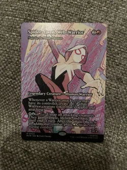 Spider Gwen Web Warrior Najeela The Blade Blossom Borderless Nonfoil Card #0024 - Image 1