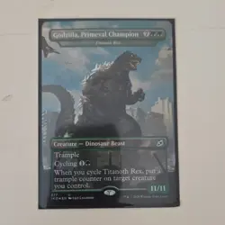 Godzilla, Foil Primeval Champion Green Creature Ikoria 377 11/11 English - Image 1