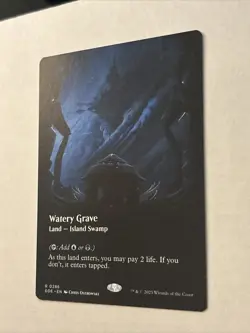 Foil Watery Grave (Borderless) Edge of Eternities Rare Borderless Mtg 0286 Nm - Image 2