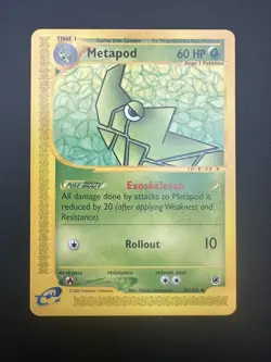 Metapod 87/165 Uncommon Expedition Base Set Pokemon NM - Image 1