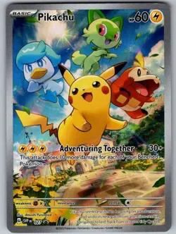 Pokemon Card TCG - Pikachu 027 Scarlet & Violet Black Star Promo Near Mint - Image 1